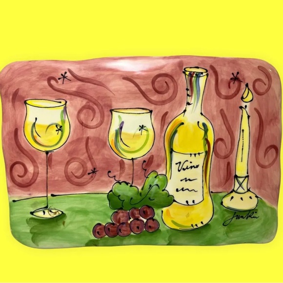 Rare Julia Junkin “May Your Days Be Blessed” Cheese Platter Charcuterie. BC - Picture 1 of 8